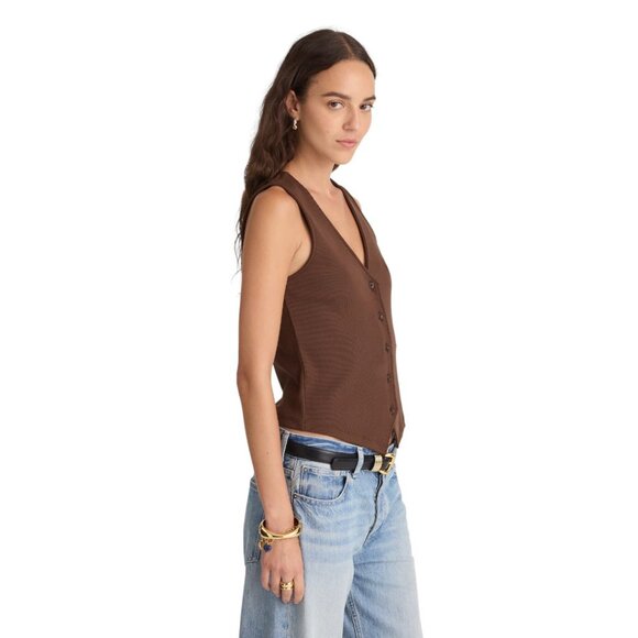 Madewell Ribbed V-Neck Vest Size Medium - Picture 3 of 11